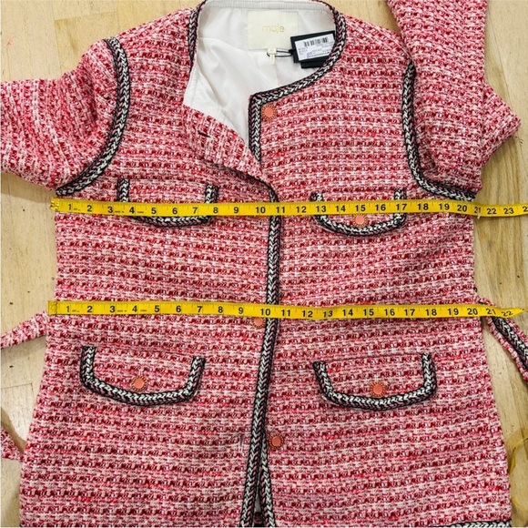 MAJE Venetia Two Tone Tweed Pink Rose Rouge
Belted blazer NEW - Picture 13 of 16